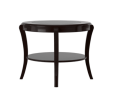 Rich Espresso Finish 1pc End Table with Glass Inserted Top Curve Legs Lower