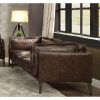 ACME Porchester Loveseat in Distress Chocolate Top Grain Leather 52481