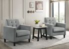 Hale Green Velvet Armchairs and End Table Living Room Set