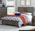 Transitional Style Cool Gray Finish 1pc Queen Size Bed Birch Veneer Wood Bedroom