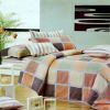 Blancho Bedding - [Modern Plaid] Luxury 7PC Bed In A Bag Combo 300GSM (Queen Size)