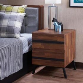 Karine End Table in Walnut Black