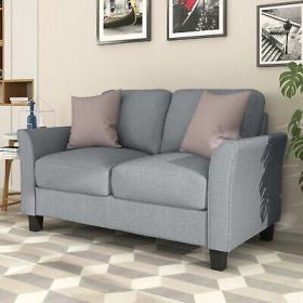 Living Room Furniture Love Seat Sofa Double Seat Sofa Loveseat Chair Gray