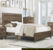 Simple Look Rustic Brown Finish 1pc Queen Size Bed Panel Headboard Footboard Formal Bedroom Furniture