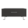 Beijing Coffee Table; One Drawer; Four Legs -Black