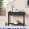 American solid wood sofa table(Black)