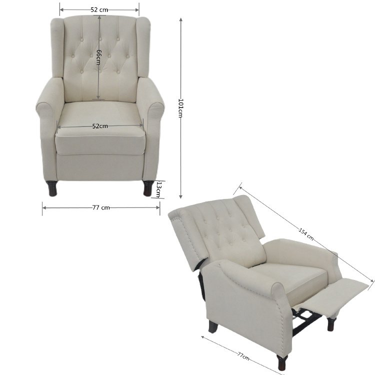 Gray best sale manual recliner