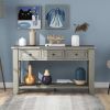 U_STYLE 55'' Modern Console Table Sofa Table for Living Room with 3 Drawers and 1 Shelf (As Same As WF288520AAE)