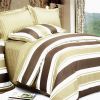 Blancho Bedding - [Chocolate Stripes] 100% Cotton 7PC Bed In A Bag (King Size)