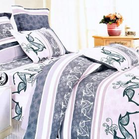 Blancho Bedding - [Purple Deer Totem] 100% Cotton 7PC Bed In A Bag (King Size)