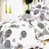 Blancho Bedding - [White Gray Marbles] 100% Cotton 7PC Bed In A Bag (King Size)