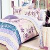 Blancho Bedding - [Striped Orchid] 100% Cotton 7PC Bed In A Bag (Queen Size)