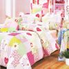 Blancho Bedding - [Pink Heart] 100% Cotton 5PC Bed In A Bag (Queen Size)