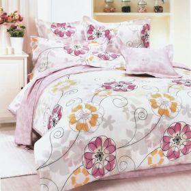 Blancho Bedding - [Sun Flowers] 100% Cotton 7PC Bed In A Bag (Queen Size)