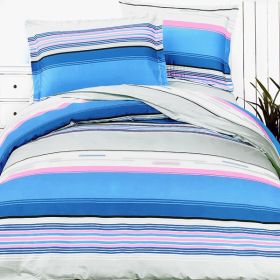 Blancho Bedding - [Bright Blue Sky] 100% Cotton 7PC Bed In A Bag (Queen Size)