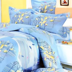 Blancho Bedding - [Tender Blue] 100% Cotton 7PC Bed In A Bag (King Size)