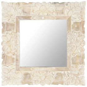 Mirror White 19.7"x19.7" Solid Mango Wood