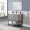 Manhattan Comfort Scarsdale 36" Bathroom Vanity Sink in Grey