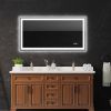 48×24 inch LED-Lit bathroom mirror, wall mounted anti-fog memory Adjustable Brightness front and back light Rectangular Vanity mirror