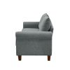 Grey Frosted Cat's Claw Cloth Three-Seater Fabric Sofa