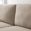 2042 Beige yellow three-seat sofa, linen