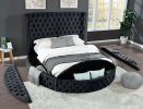 Hazel Queen 5-N Vanity Bedroom Set Made With Wood In Black Color