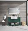 Solid Wood Bathroom Vanities Without Tops 48 in. W x 20 in. D x 33.60 in. H Bathroom Vanity in green