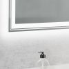 48×24 inch LED-Lit bathroom mirror, wall mounted anti-fog memory Adjustable Brightness front and back light Rectangular Vanity mirror