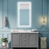 48×24 inch LED-Lit bathroom mirror, wall mounted anti-fog memory Adjustable Brightness front and back light Rectangular Vanity mirror