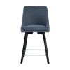 26" Counter Height Bar Stools with Back & Footrest;  BLUE