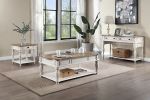 ACME Florian Coffee Table wLift Top in Oak & Antique White Finish LV01662