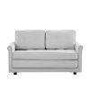 grey velvet sofa with armrest