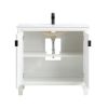 Manhattan Comfort Hyde 36" Bathroom Vanity Sink in White