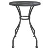 Patio Table Ø23.6"x28.3" Expanded Metal Mesh Anthracite