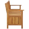 Patio Storage Bench 66.9" Solid Acacia Wood