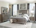 Modern Bedroom Furniture 1pc Queen Platform Bed Footboard Storage Upholstered