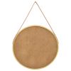 Wall Mirror with Strap 23.6" Gold