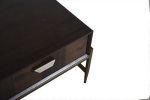 Modrest Shane Modern Acacia & Brass Coffee Table