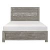 Rustic Design Gray Finish 1pc Eastern King Size Bed Panel Headboard Footboard Bedroom Furniture