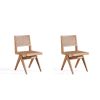 Manhattan Comfort Hamlet Dining Chair in Nature Cane - Set of 2