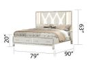 Crystal King 4 Pc Storage Wood Bedroom Set finished in White