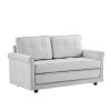 grey velvet sofa with armrest