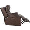 Leather Gel Zero Gravity Brown 37.5W' Width Power Recliner with Power Headrest ( Sofa )