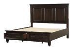 Hamilton King 6 PC Storage Bedroom Set in Dark Walnut made with Engineered Wood