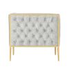 Manhattan Comfort Vector Grey and Gold Velvet Accent Chair