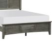 Transitional Style Cool Gray Finish 1pc Queen Size Bed Birch Veneer Wood Bedroom