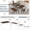 TREXM Rustic Style 6-Piece Dining Room Table Set with 4 Ergonomic Designed