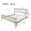 Country Gray Solid Platform Bed with Oak Top, King