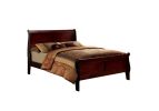 Eastern King Size Bed Cherry Louis Phillipe Solidwood 1pc Bed Bedroom Sleigh Bed