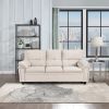 83.26" 3 Seater Cloud couch sofa for Living Room, Bedroom, Office Velvet Beige